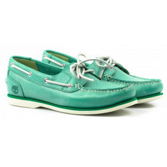 Timberland Classic Unlined 2 Eye Womens Green Boat Shoes