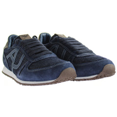 Armani Jeans Denim Blue Mens Trainers