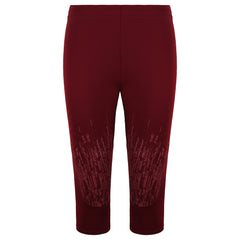 Gymshark Combat Womens Burgundy Cropped Leggings