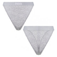 Gymshark Cotton Womens Grey Thong
