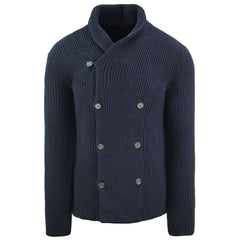 Hackett London Double Shawl Mens Navy Sweater