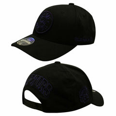 Mitchell & Ness Raptors Adjustable Peak Snapback Adults Cap Black Purple INTL576