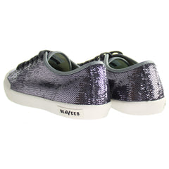 Seavees Monterey Standard Sequins Womens Purple Plimsolls