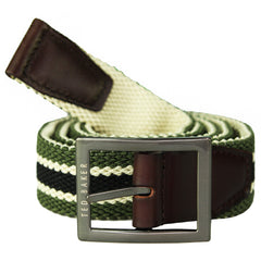 Ted Baker Reversible Elastic Mens Green Belt