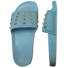 Slydes Venice Stud Womens Blue Sliders