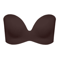 Wonderbra Ultimate Strapless Womens Dark Brown Push-Up Bra