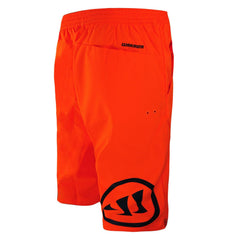 Warrior Logo Mens Neon Orange Swim Shorts