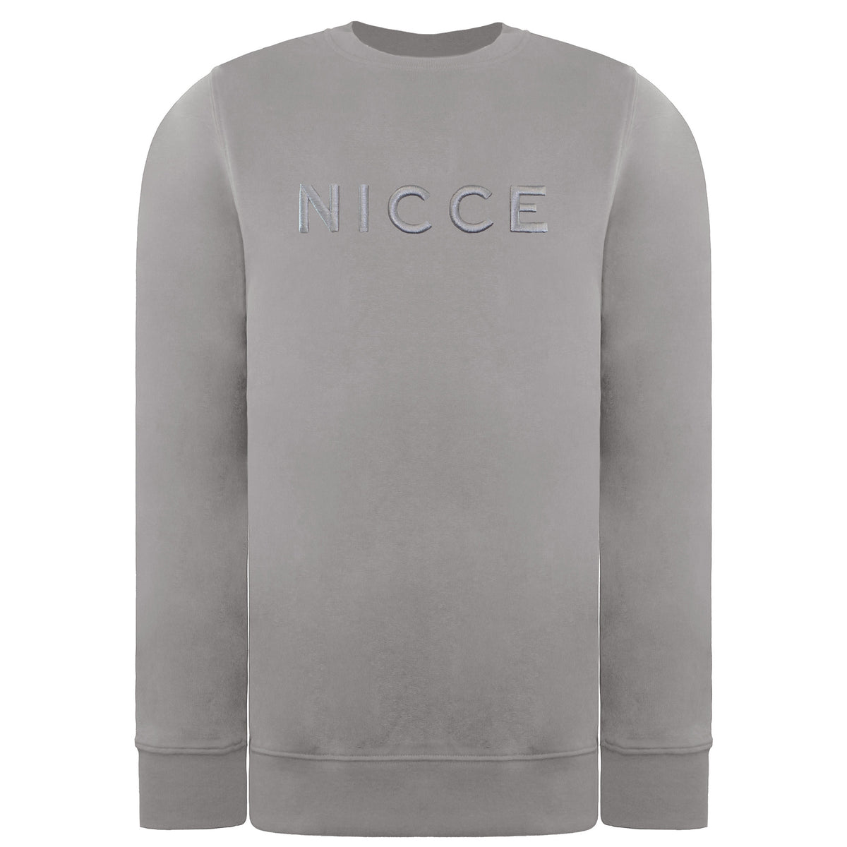 Nicce Mercury Mens Chalk Grey Sweater