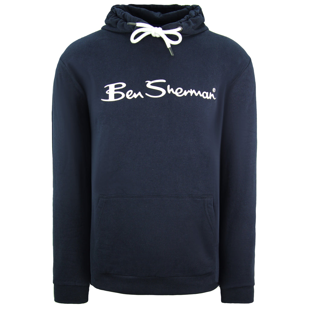 Ben Sherman Large Logo Mens Navy Hoodie