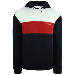 Ben Sherman Panelled Mens Navy Hoodie