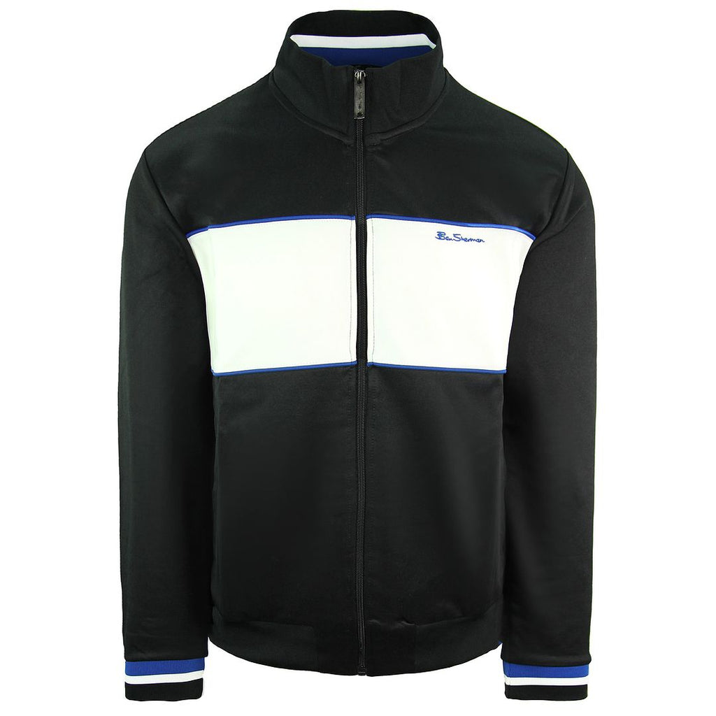 Ben Sherman Panelled Mens Black Track Jacket