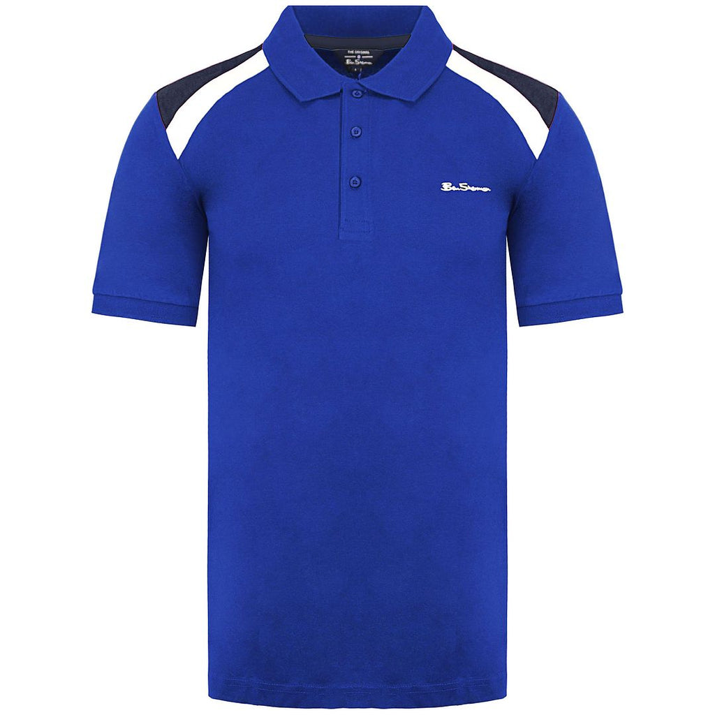 Ben Sherman Logo Mens Blue Polo Shirt