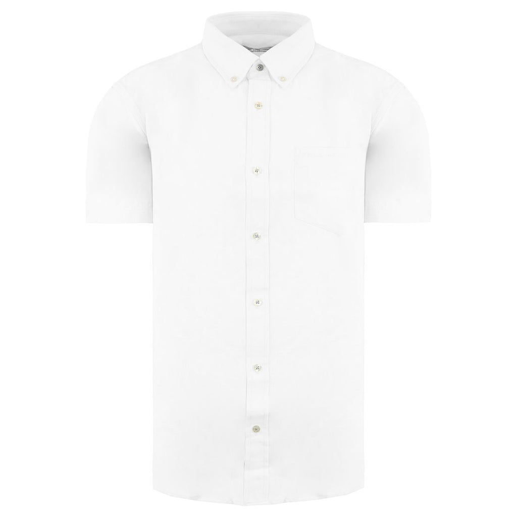 Ben Sherman Script Embroidery Mens White Shirt