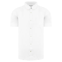 Ben Sherman Script Embroidery Mens White Shirt