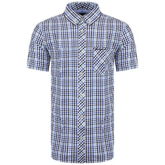 Ben Sherman Checkered Mens Blue Shirt