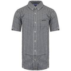 Ben Sherman Checkered Mens Black Shirt