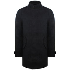 Ben Sherman Plain Mens Charcoal Long Coat