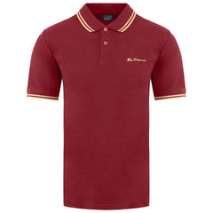 Ben Sherman Twin Tipped Mens Burgundy Polo Shirt