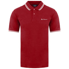 Ben Sherman Twin Tipped Mens Red Polo Shirt