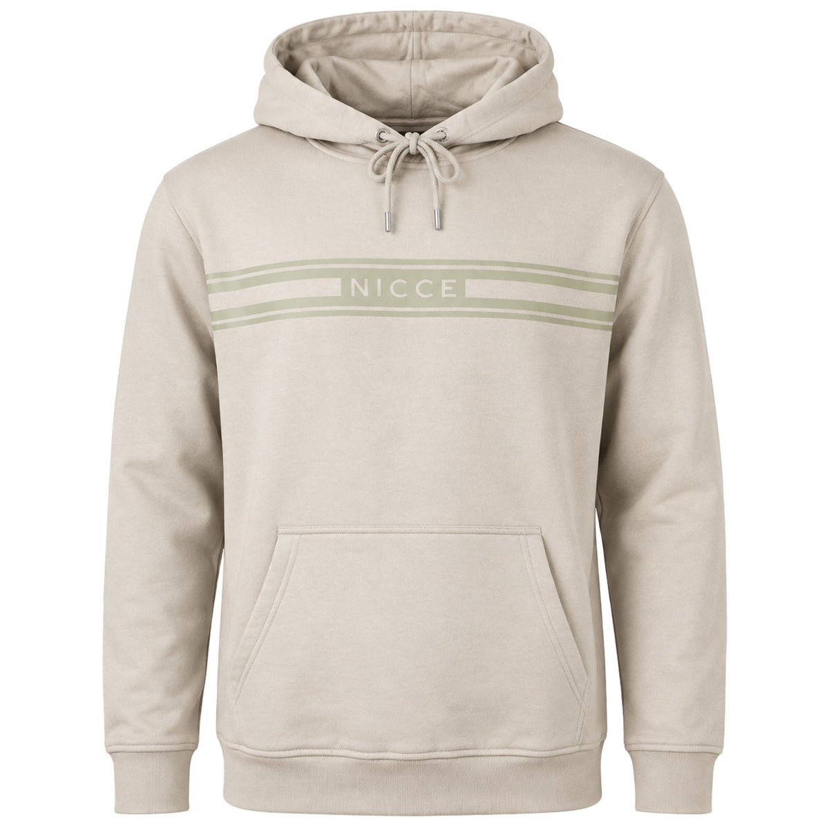 Nicce Kota Mens Beige Hoodie