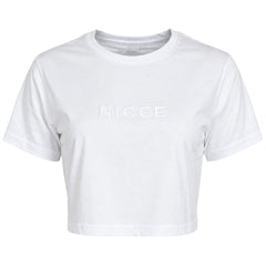 Nicce Ersa Womens White Crop Top