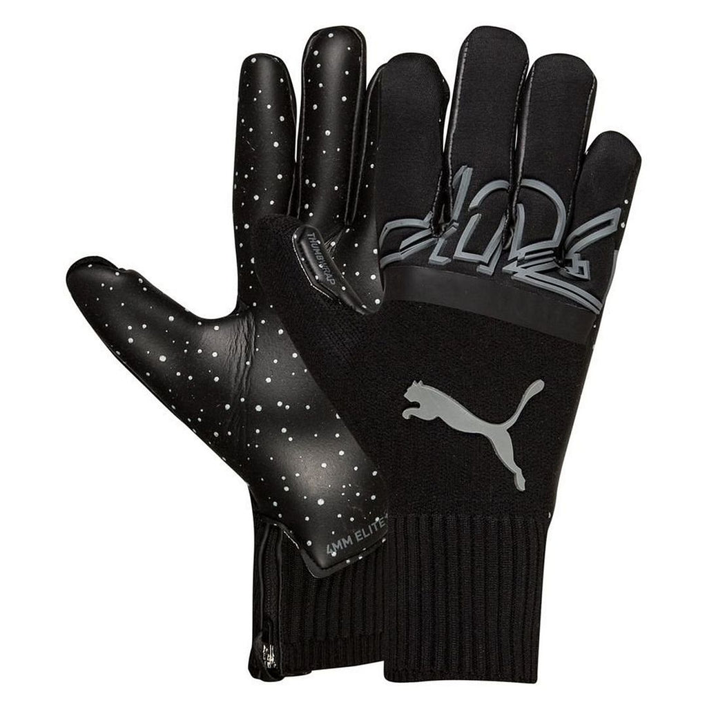 Puma Future Grip 1 Hybrid Cat Logo Mens Black Goalkeeper Gloves