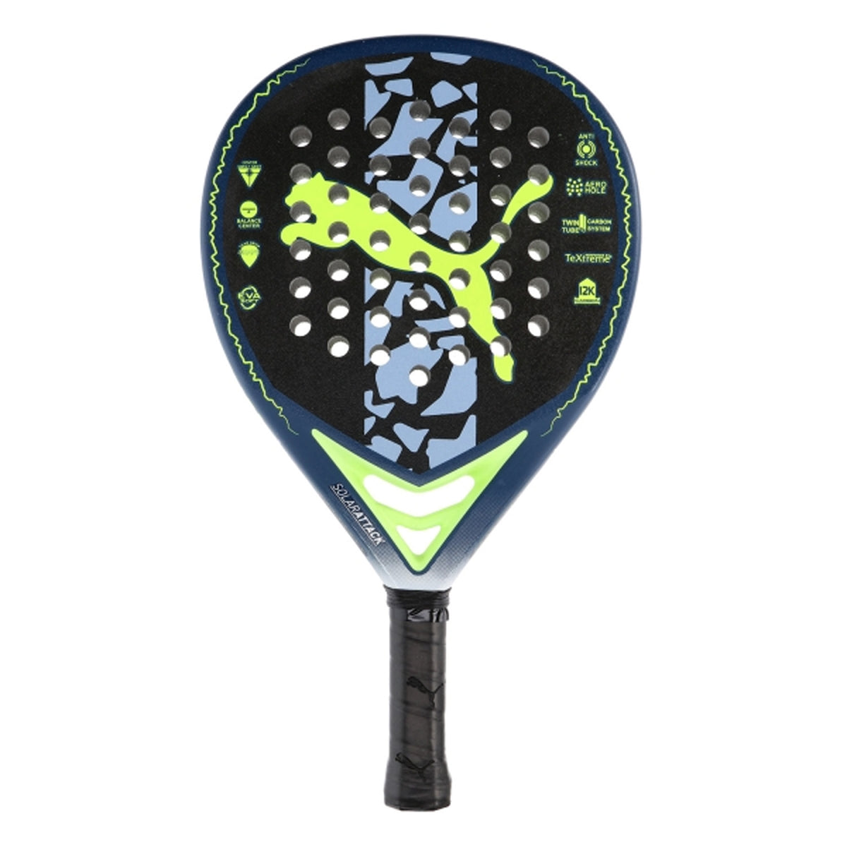 Puma SolarATTACK Mens Navy Hybrid Padel Racket