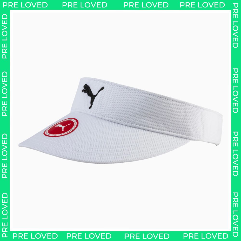 Puma DryCell Adjustable Golf Visor White Unisex Cap - Marks on the front