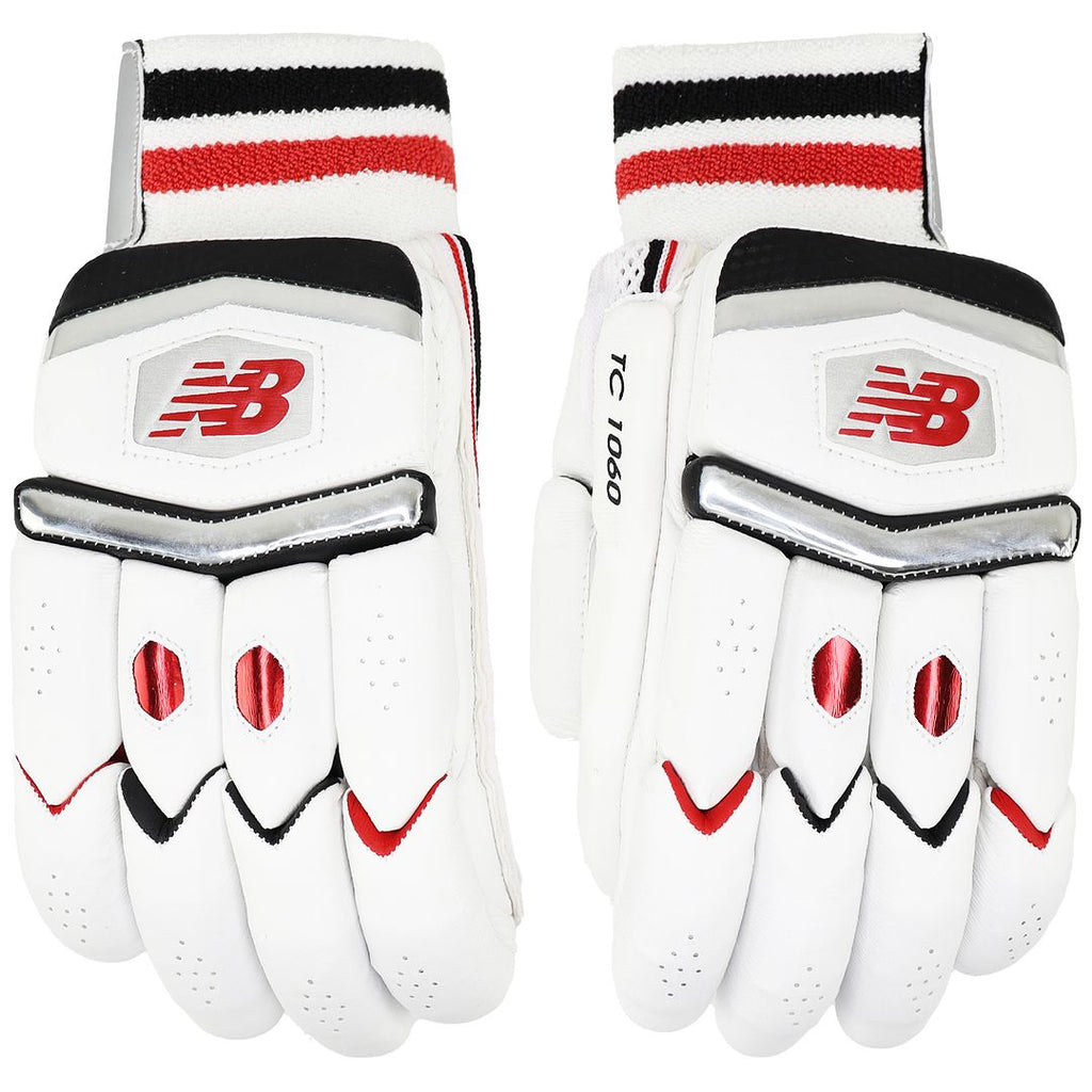 New Balance TC 1060 Junior Youth White Cricket Batting Gloves