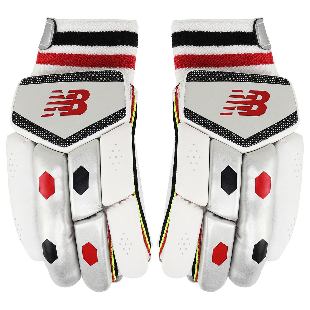 New Balance TC 360 Kids Youth Junior White Cricket Batting Gloves