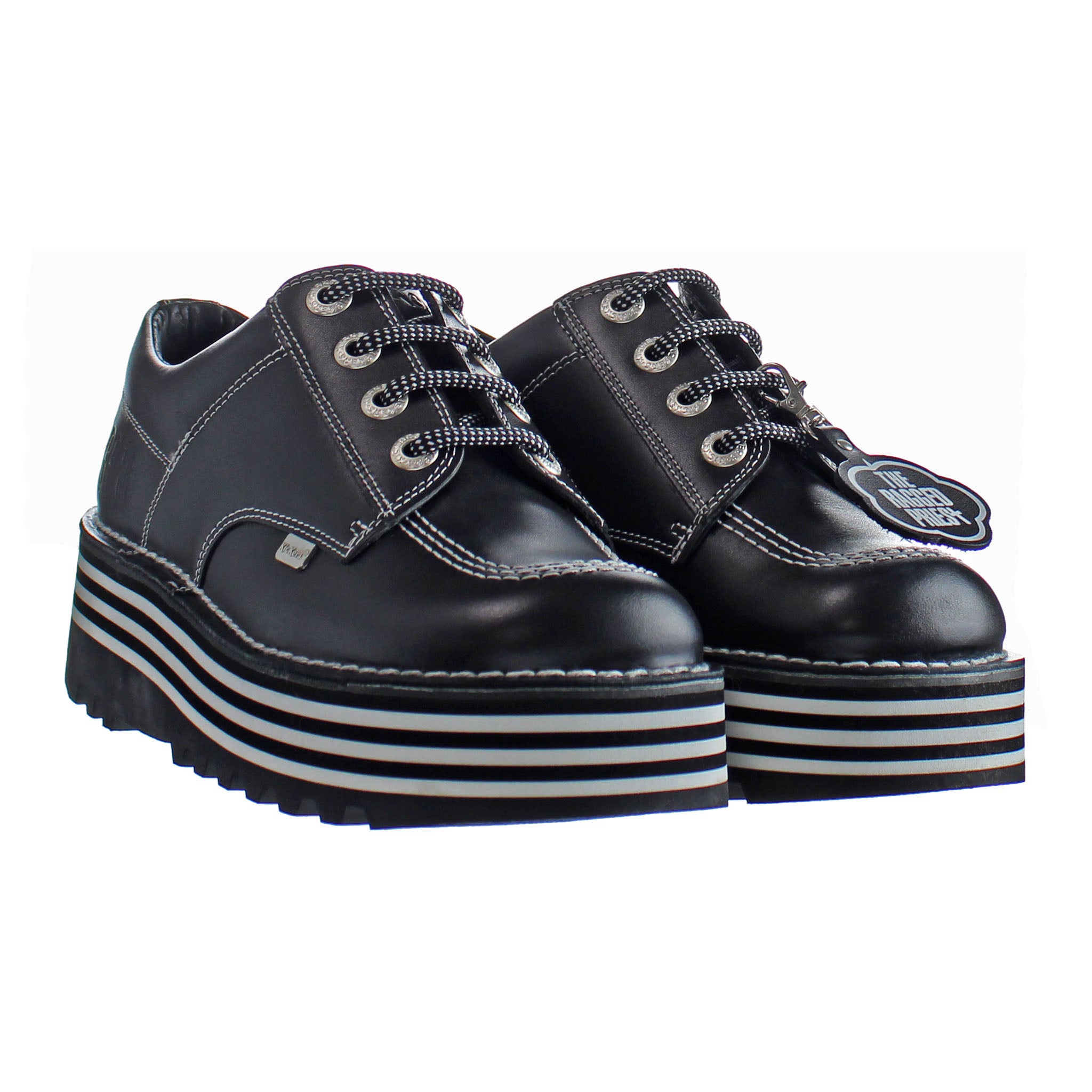 Kickers Kick Lo Ragged Womens Black Shoes