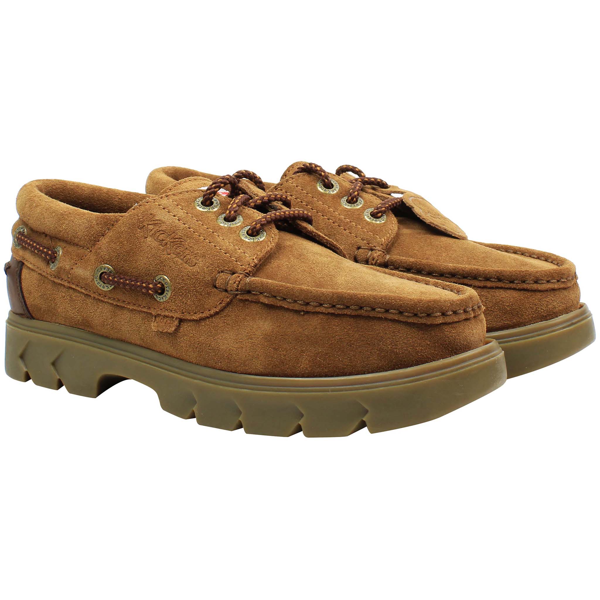 Kickers Lennon Mens Brown Boat Shoes