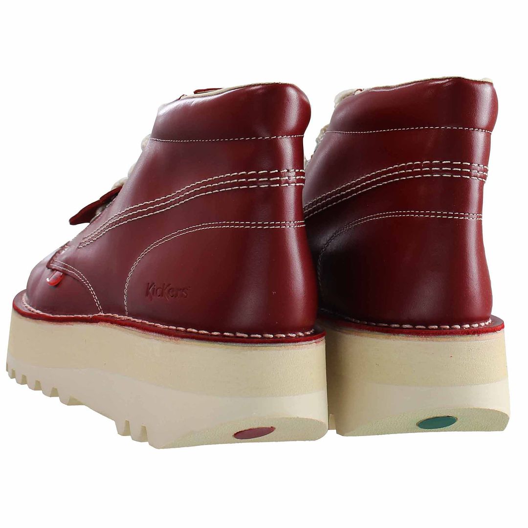 Kickers Hi Stack Platform Mens Red Boots