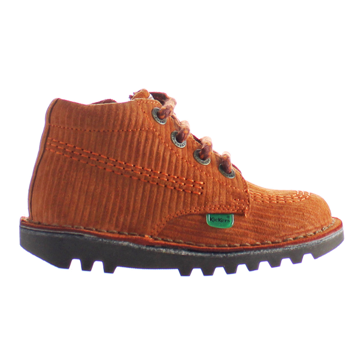 Kickers Kick Hi Cord Kids Brown Boots