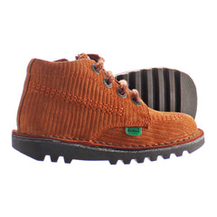 Kickers Kick Hi Cord Kids Brown Boots