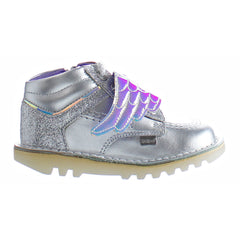 Kickers Kick Hi Angelic Kids Silver Boots