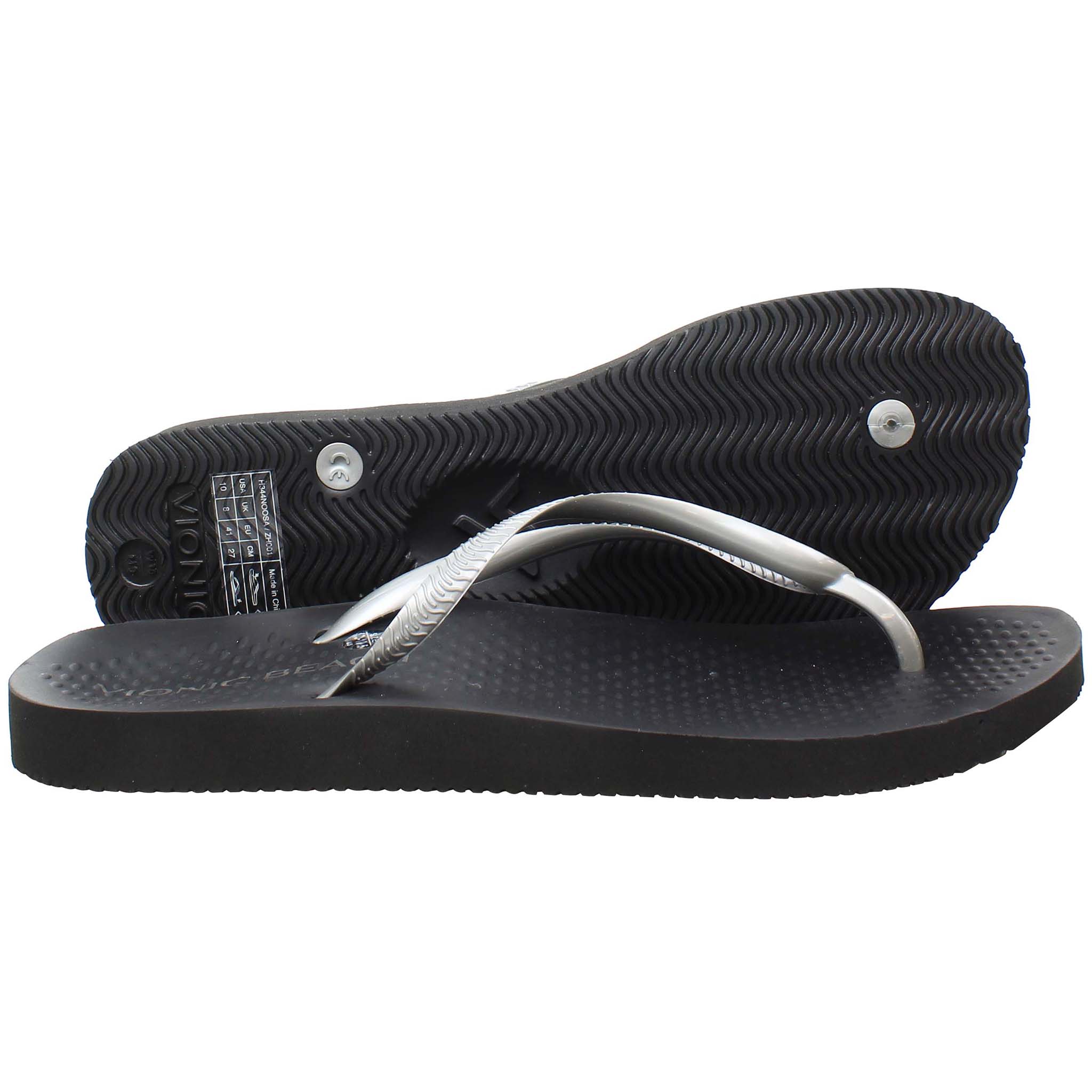 Vionic Noosa Womens Black Flip-Flops