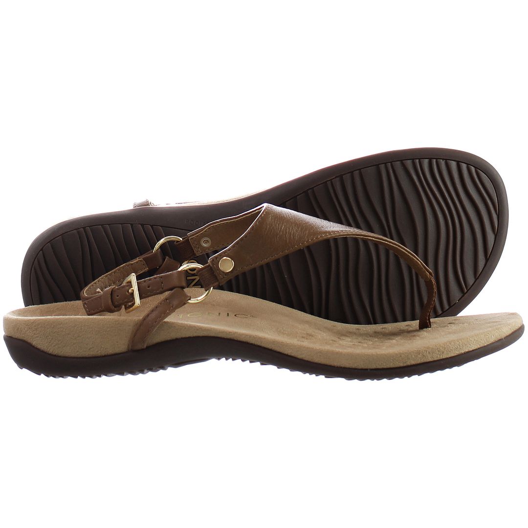 Vionic Kirra Womens Brown Flip-Flops