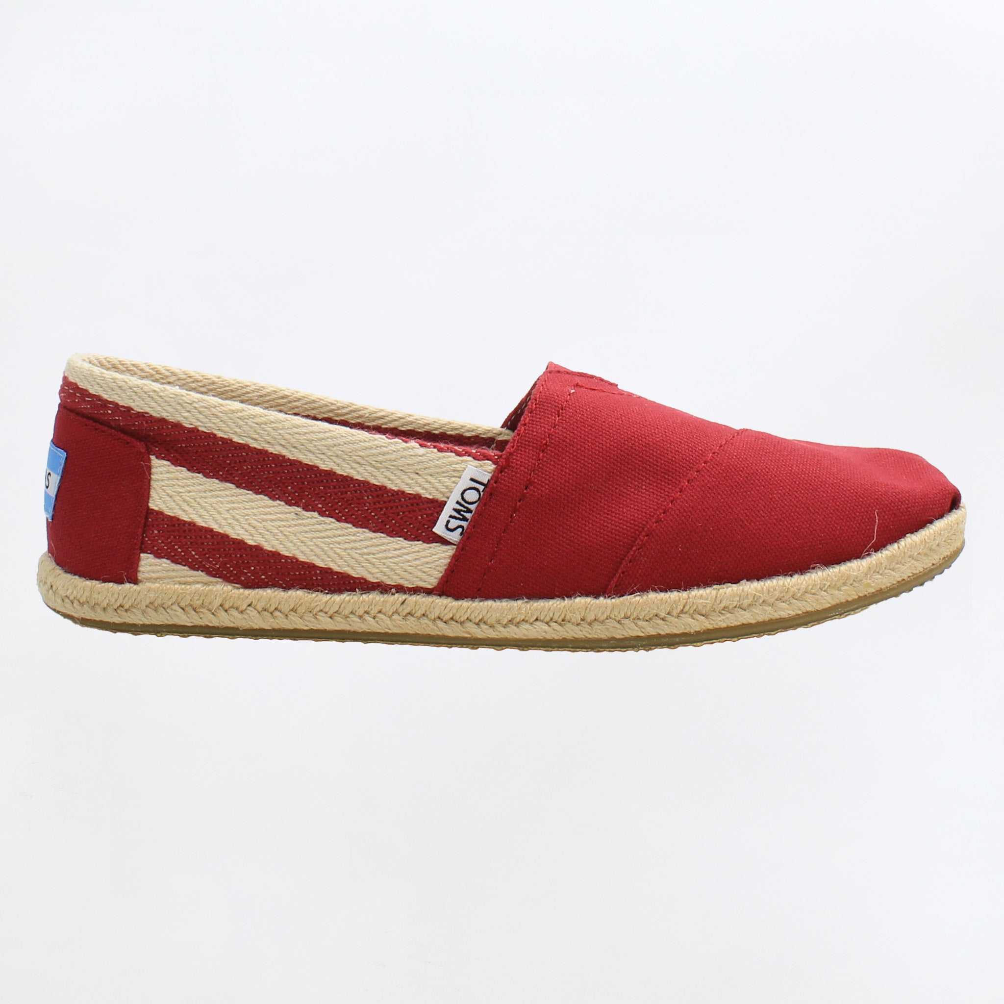 Toms University Classic Alpargata Red Womens Shoes NO BOX