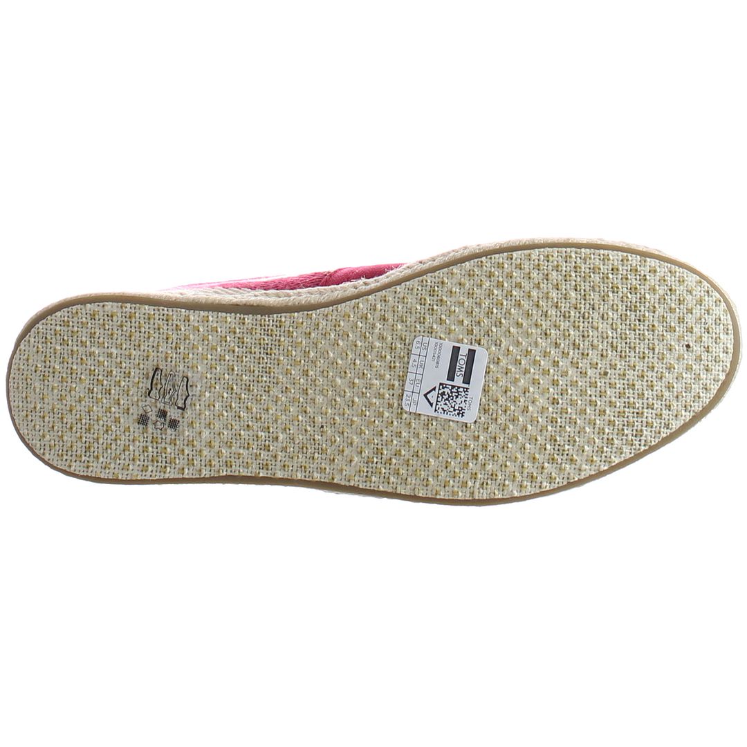 Toms University Classic Alpargata Womens Red Espadrilles