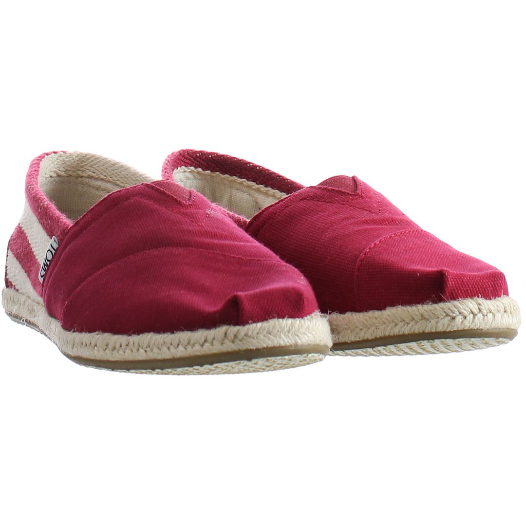 Toms University Classic Alpargata Red Womens Shoes