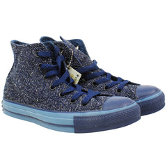 Converse Chuck Taylor Herringbone Mens Navy Plimsolls