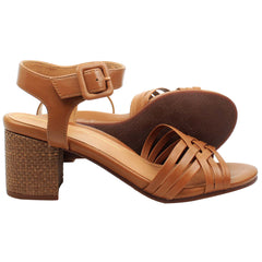 Vionic Papaya Peony Nat Womens Brown Heeled Sandals