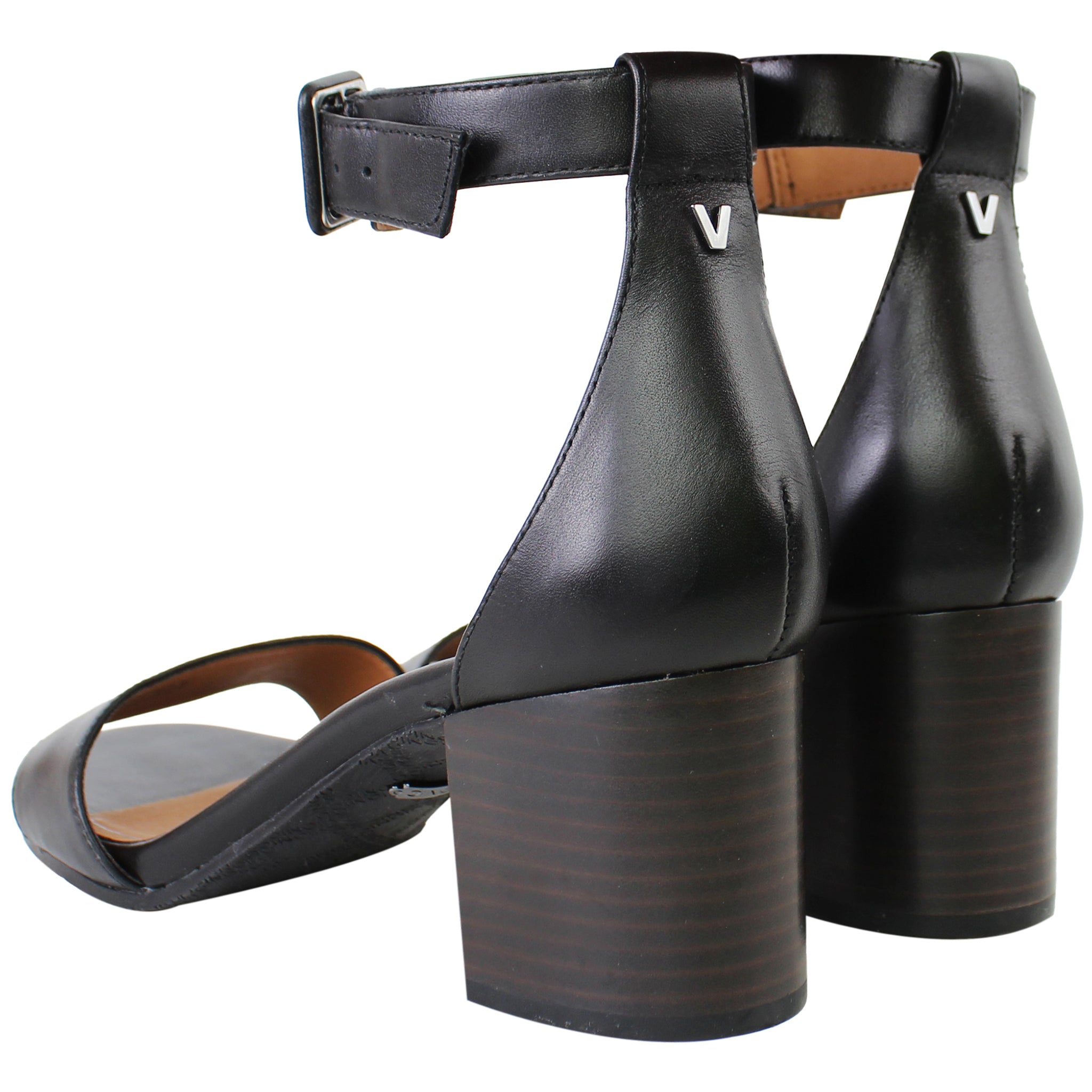 Vionic Papaya Rosie Womens Black Heeled Sandals