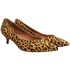 Vionic Kit Josie Leopard Womens Brown Pointy Heels