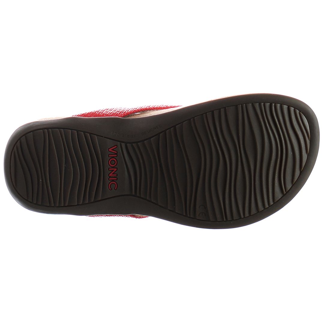 Vionic Bellaii Red Womens Flip-Flops