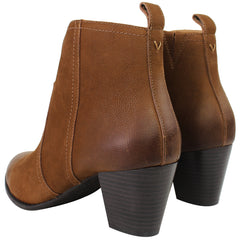 Vionic Upright Raina Womens Brown Heeled Boots