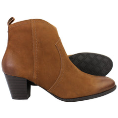 Vionic Upright Raina Womens Brown Heeled Boots