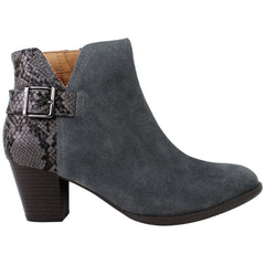 Vionic Naomi Snake Womens Grey Heeled Boots
