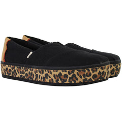 Toms Alpargata Boardwalk Womens Black Espadrilles